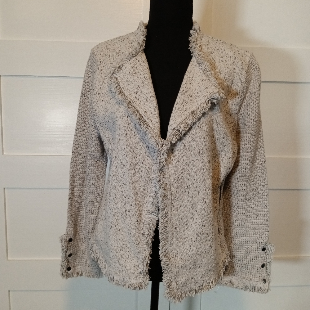 NWT Nic and Zoe Mix Fringe Jacket Cardigan